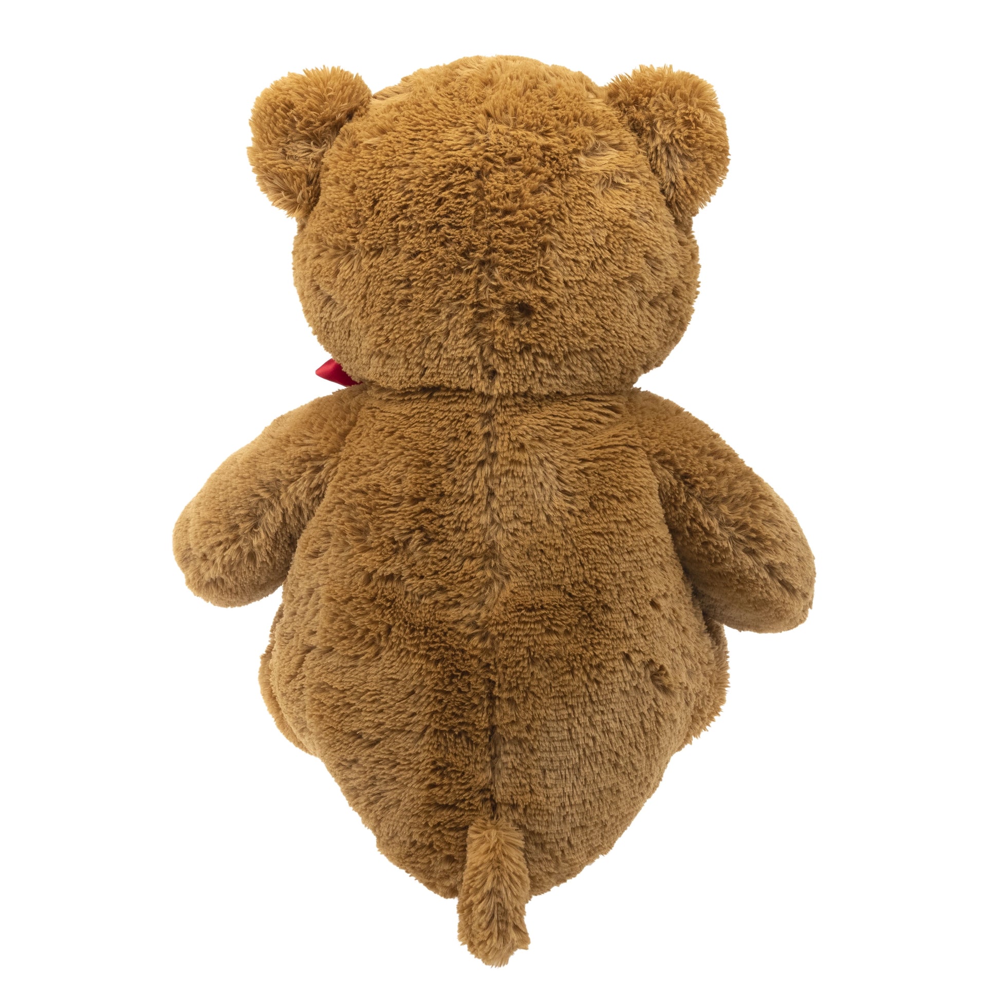 33 Inch Jumbo Plush Brown Bear with Red Ribbon, Child Ages 3 and Up