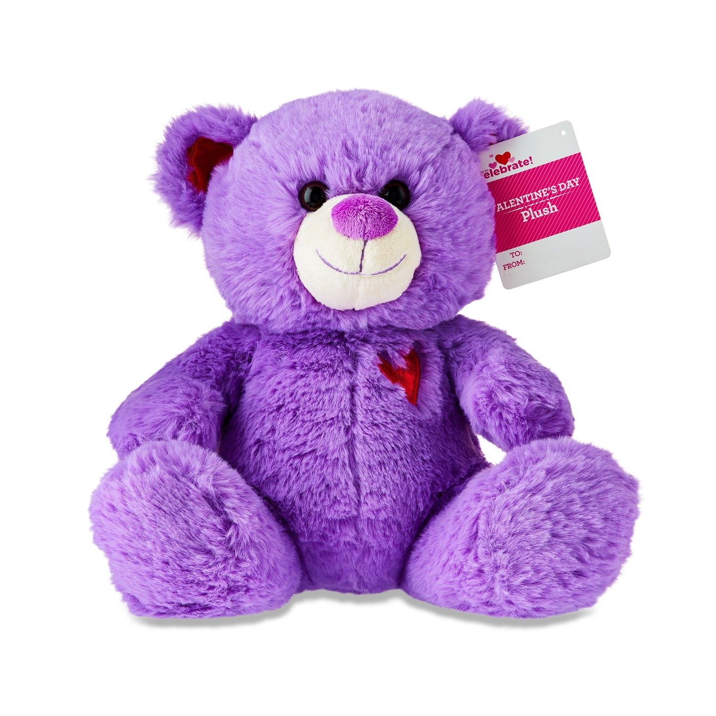 Valentine'S Day Sitting Teddy Bear Plush, Purple, by