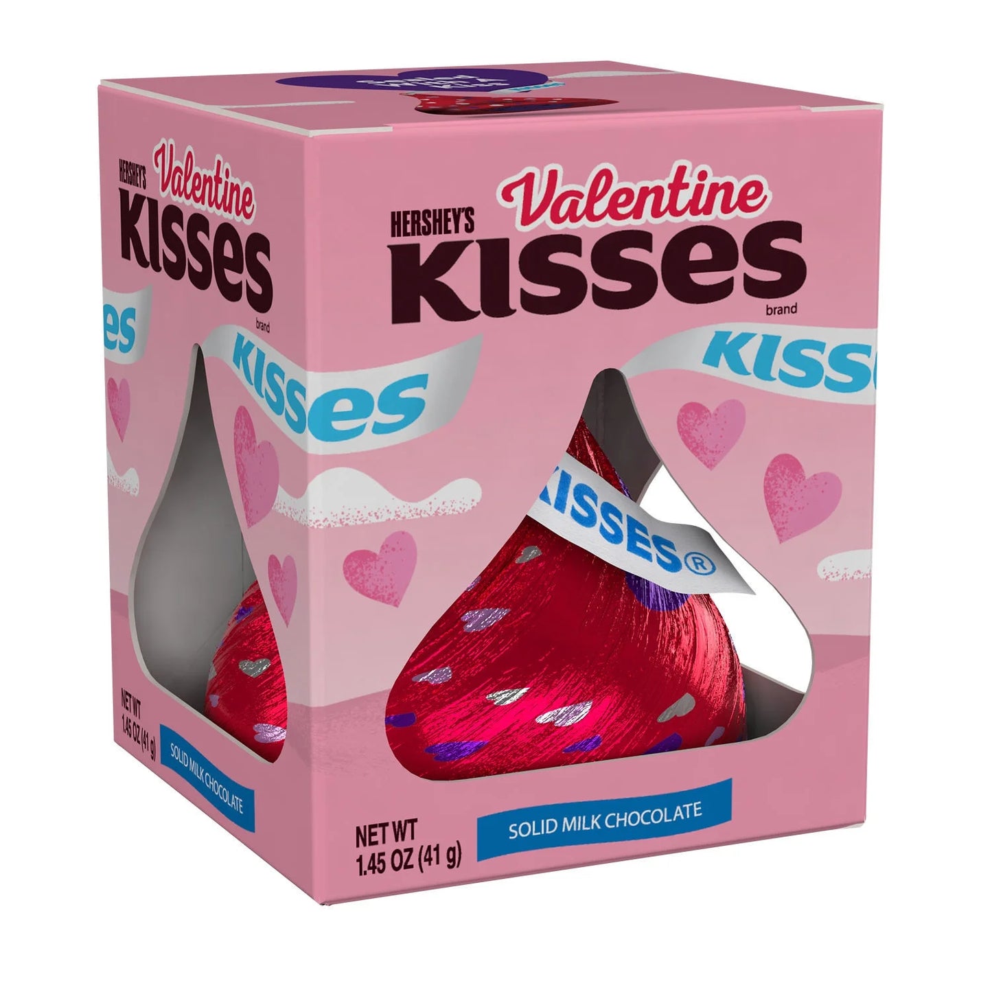 Kisses Solid Milk Chocolate Valentine'S Candy, Gift Box 1.45 Oz