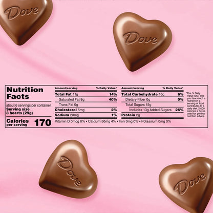 Dove Milk Chocolate Truffle Hearts Valentine'S Day Candy Gift Heart Box Tin - 5.82 Oz