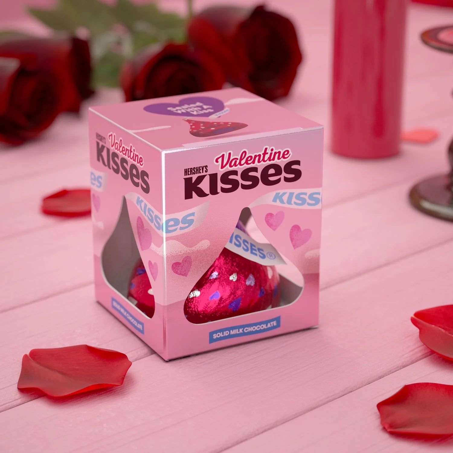 Kisses Solid Milk Chocolate Valentine'S Candy, Gift Box 1.45 Oz