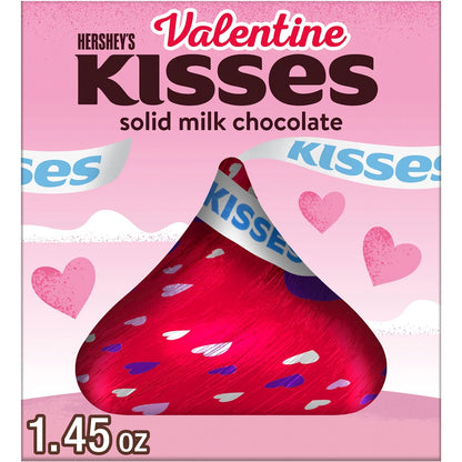 Kisses Solid Milk Chocolate Valentine'S Candy, Gift Box 1.45 Oz