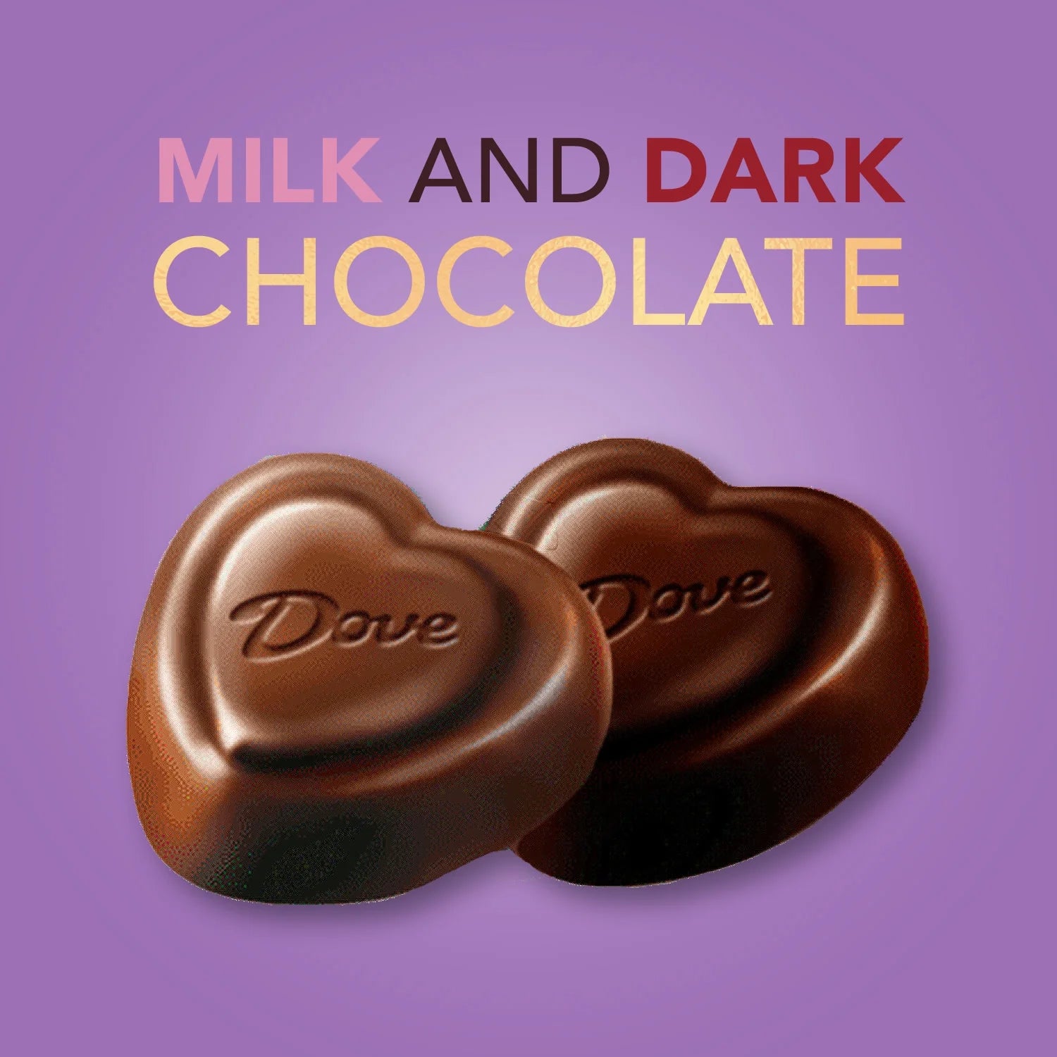 DOVE PROMISES Milk & Dark Chocolate Valentines Day Candy Hearts - 24.2 Oz Bag