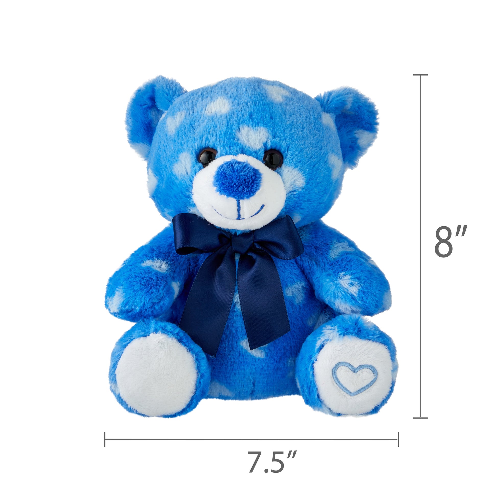 Valentine'S Day Small Blue Heart Teddy Bear Plush, by